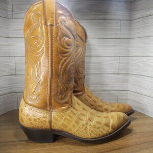 Laredo Men's Leather Snakeskin Westen Cowboy Boots Size 9.5D